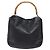 Bolso de mano de cuero GUCCI Bamboo 2way Negro Oro 001 1781 1638 Auth bs28653 Dorado - vista 3