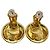 Chanel Vintage Coco Mark Metall Gold Clip Ohrringe Golden - Ansicht 7