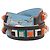 Fendi Mini Strap You Alça Curta de Ombro em Couro Studded