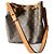 Borsa a mano Louis Vuitton Noe Monogram in pelle marrone scuro