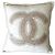 Cuscino Chanel Beige e Taupe in Lana e Cashmere