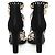 Hermès Chaine d'Ancre35 Wildleder-Sandalen Schwarz Silber Bronze - Ansicht 3