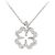 Autre Marque Vendome Aoyama PT850 PT950 Kleeblatt-Diamant-Halskette Silber