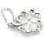 Autre Marque Vendome Aoyama PT850 PT950 Kleeblatt-Diamant-Halskette Silber - Ansicht 4