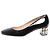 Miu Miu Schwarze Pumps mit Blockabsatz aus Kristall - Größe EU 35
