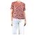 Rag & Bone Pink and red velvet leopard print top - size S