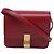 Classic Box Céline Borsa a spalla classica Celine in pelle di vitello bordeaux, modello piccolo Rosso Bordò