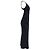 Vestido midi de seda negra Khaite con espalda cruzada y escote en V - vista 3