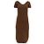 Max Mara Caramba Strick-Midi-Kleid aus brauner Wolle Rot