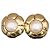 Chanel Vintage CC Flower Clip-On perle imitazione in placcato oro D'oro