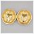 Chanel Vintage CC Flower Clip-On perle imitazione in placcato oro D'oro - vista 6