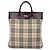 Borsa a mano Burberry Nova Check in nylon e pelle beige argento autentica bs28982 - vista 2