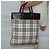 Borsa a mano Burberry Nova Check in nylon e pelle beige argento autentica bs28982 - vista 22