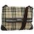 Borsa a Spalla Burberry Nova Check in Nylon Beige Argento Autentica hk2950