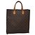 LOUIS VUITTON Monogram Sac Plat Hand Bag M51140 LV Auth 140069