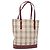 Burberry Borsa Tote Nova Check in Tela Beige Oro Auth ep10243 D'oro
