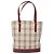 Burberry Borsa Tote Nova Check in Tela Beige Oro Auth ep10243 D'oro - vista 2