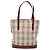 Burberry Borsa Tote Nova Check in Tela Beige Oro Auth ep10243 D'oro - vista 3