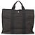 Hermès HERMES Handtasche Her Line MM Canvas Grau Silber Auth 140106 Braun - Ansicht 3