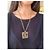 Collana lunga Chanel metallo oro champagne pendente quadrato D'oro - vista 10