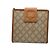 Triomphe Céline Vintage Celine Paris Monogram Leather wallet beige brown