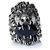 Gucci, Unisex Löwenkopf-Ring mit schwarzem Stein Silber - Ansicht 2