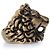 Gucci, Anello testa di leone unisex in oro D'oro - vista 3
