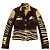 Just Cavalli Lederjacke mit Tierdruck Braun Zebra-druck