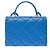 Borsa CHANEL Timeless Classica con Manico Superiore in Pelle Blu - 102848 - vista 4