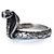 Anello a forma di cobra in argento di Saint Laurent
