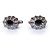 Alexander McQueen, gemelli con pietre Nero Argento Bianco Rosso