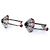 Alexander McQueen, gemelli con pietre Nero Argento Bianco Rosso - vista 2