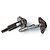 Alexander McQueen, gemelli con pietre Nero Argento Bianco Rosso - vista 4