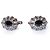 Alexander McQueen, gemelli con pietre Nero Argento Bianco Rosso - vista 6