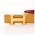 Ceinture Hermès Constance en cuir Epsom Rouge Jaune - vue 2