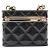 Chanel Plastic Matelasse Vanity Chain Pouch B22K Black - view 3