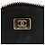 Clutch rotonda con catena e logo ovale in pelle di agnello trapuntata nera Chanel Nero - vista 6