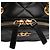 Clutch rotonda con catena e logo ovale in pelle di agnello trapuntata nera Chanel Nero - vista 7