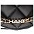 Clutch rotonda con catena e logo ovale in pelle di agnello trapuntata nera Chanel Nero - vista 8