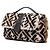 Borsa Fendi Brown Zucca in shearling Double F Marrone Beige - vista 2