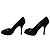 LOUIS VUITTON PASSY OPEN TOE PUMPS 38 SCHWARZEN SUEDEN + BOX - Ansicht 2