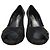 LOUIS VUITTON PASSY OPEN TOE PUMPS 38 SCHWARZEN SUEDEN + BOX - Ansicht 4