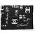 NEUER CHANEL CAMELIA LOGO CC CAMBON 90 SEIDENTWILL SCHAL Schwarz - Ansicht 5