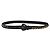 Cinturón de Cadena de Cuero CHANEL 34,6"" Oro Negro CC Auth hk2962 Dorado