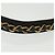 Cinturón de Cadena de Cuero CHANEL 34,6"" Oro Negro CC Auth hk2962 Dorado - vista 5