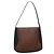 Borsa a Spalla ETRO in Pelle PVC Marrone Argento Auth bs28972