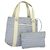 Bulgari BVLGARI Logo Mania Tote Bag aus Canvas in Hellblau Silber Auth BA5058