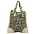 Borsa a Mano PRADA Tweed Pelle Beige Nero Argento Auth yk19291 - vista 13