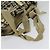 Borsa a Mano PRADA Tweed Pelle Beige Nero Argento Auth yk19291 - vista 7