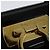Borsa a mano Gancini in smalto 2 in 1 nera e oro Auth 138879 di Salvatore Ferragamo - vista 19